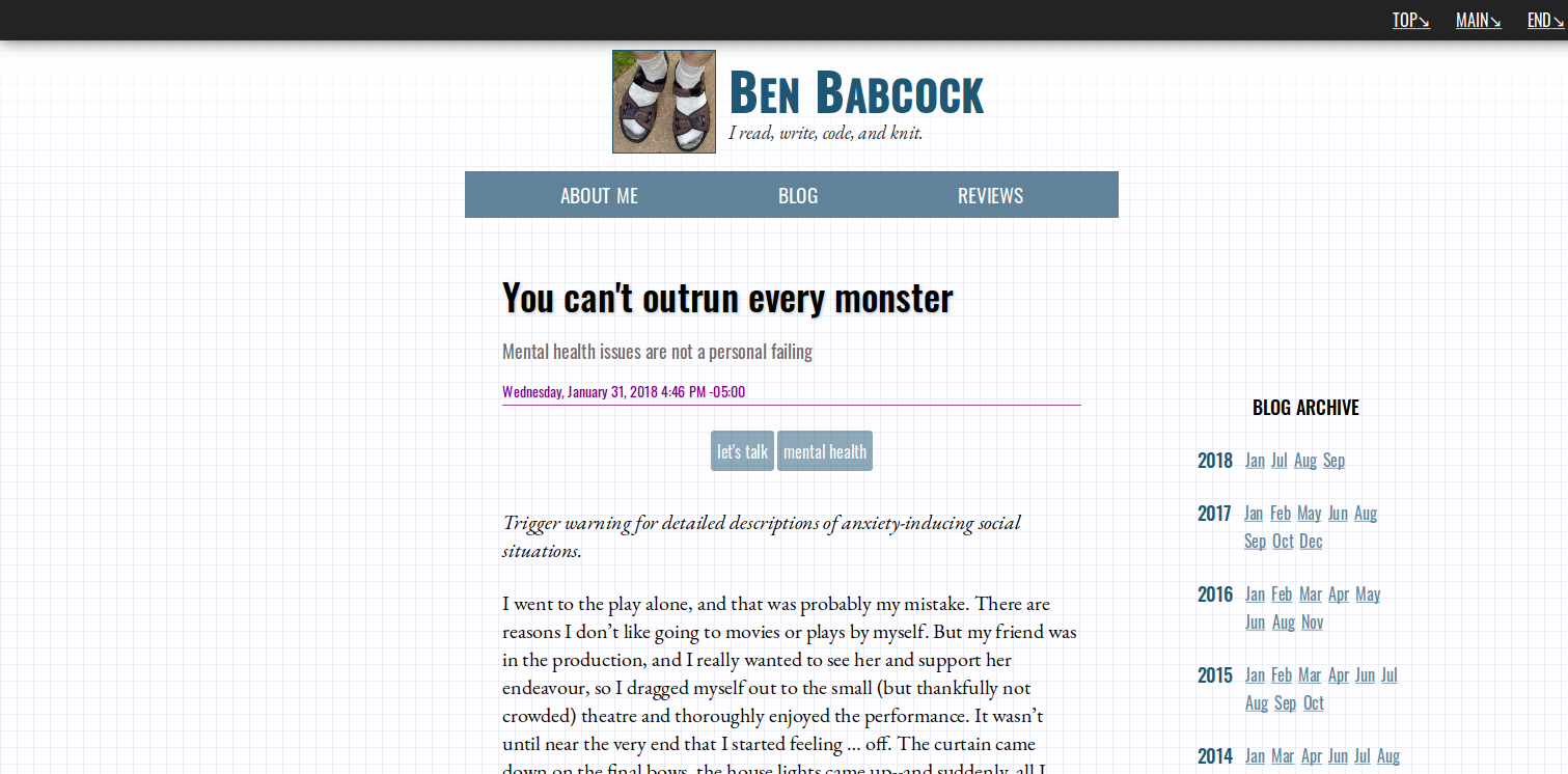 My new website design
